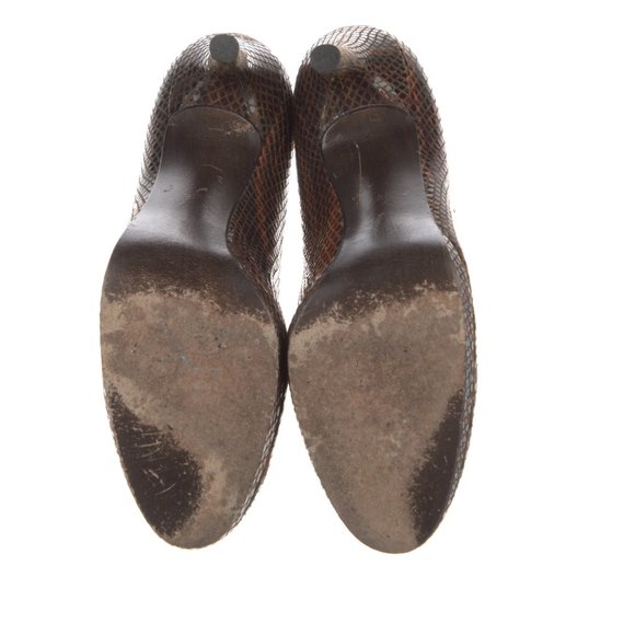 EUC STUART WEITZMAN Tobasco Tweed Snakeskin Heels - Picture 5 of 8